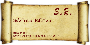 Sánta Róza névjegykártya