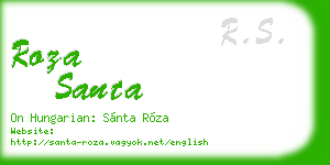 roza santa business card